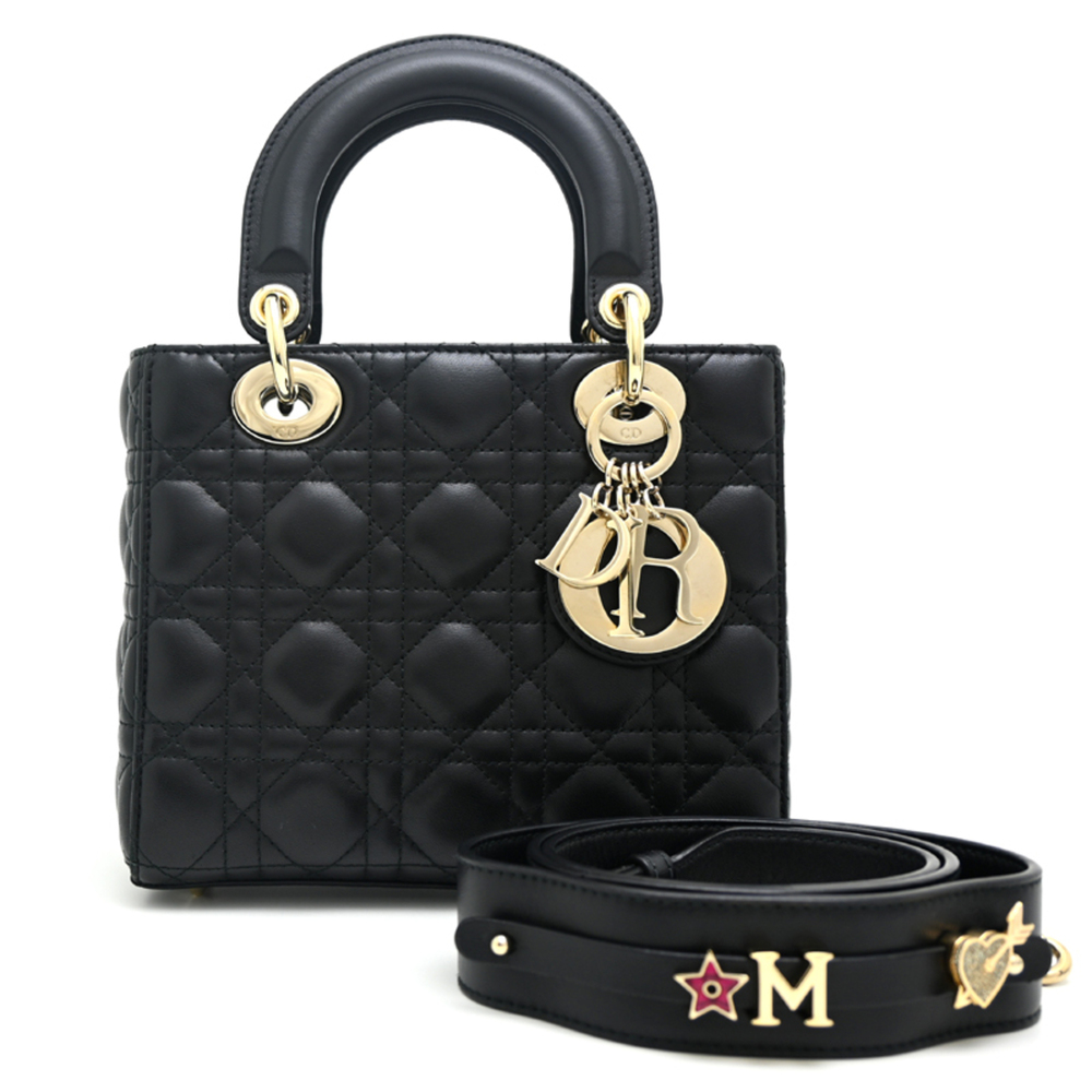 Christian Dior My Lady Women's Handbag, Lambskin, Black